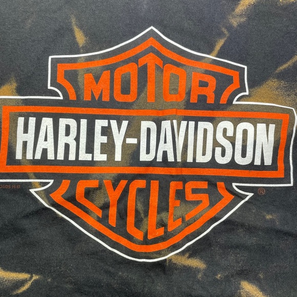 Custom bleached Harley Davisson t shirt - Picture 2 of 7